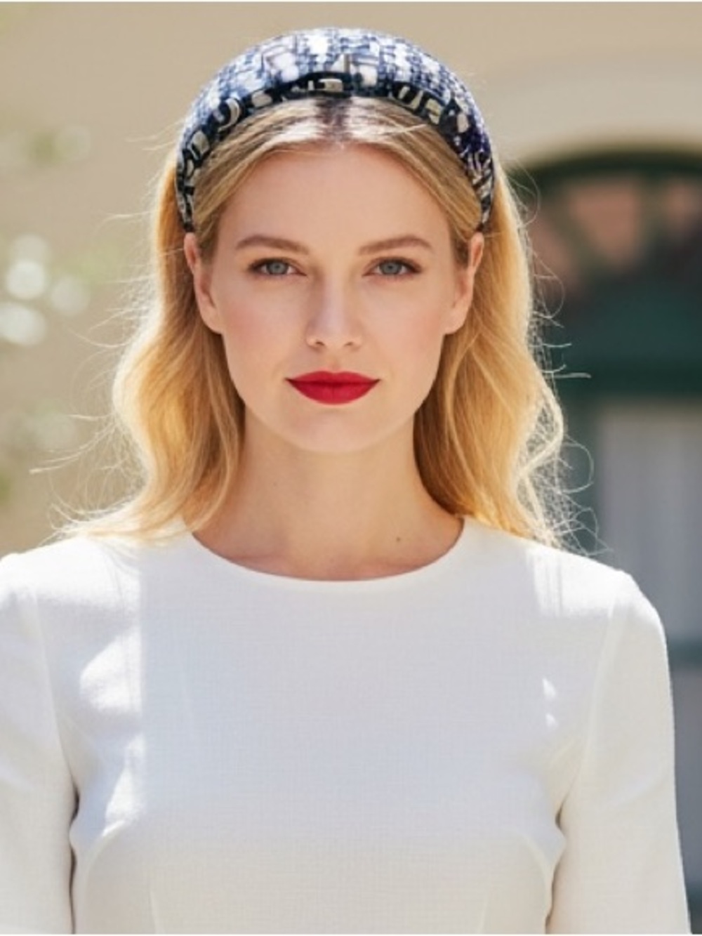 Dior Oblique Headband canvas Navy Blue - Picture 2 of 10